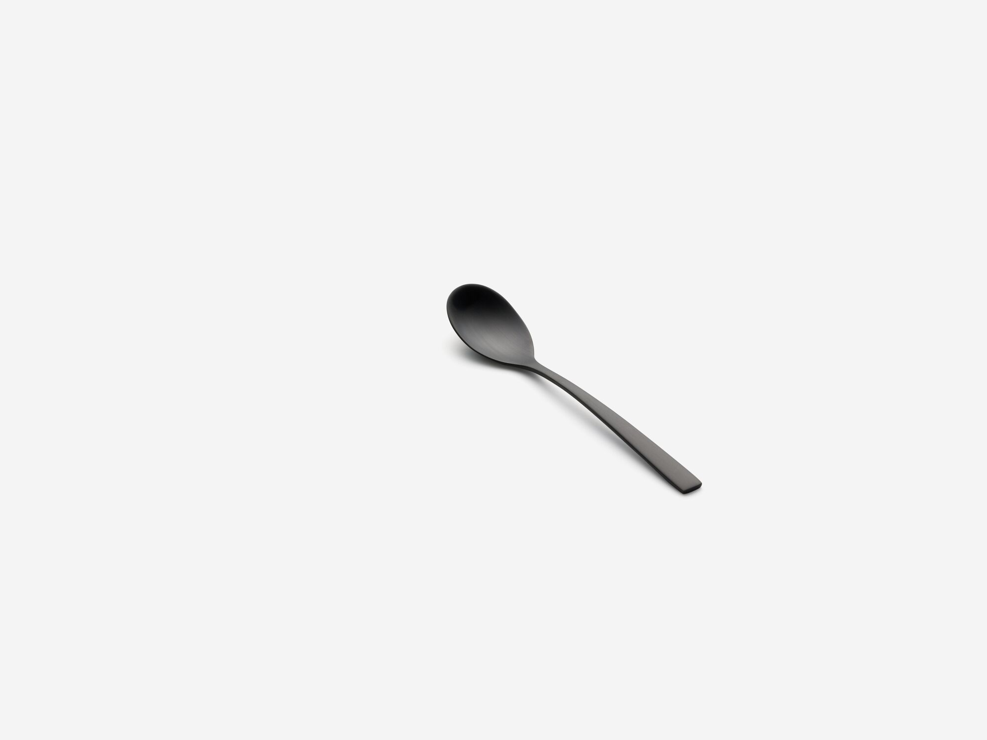 Top view of modern black small spoon